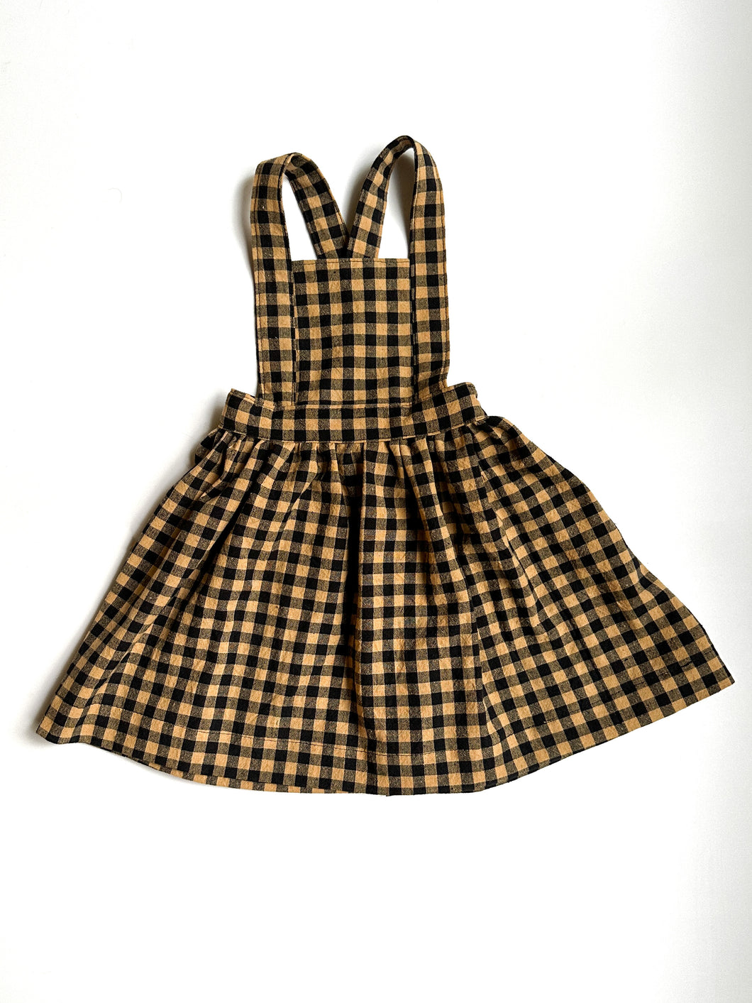 Black & Tan Check Pinafore