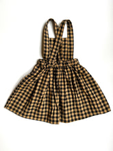 Load image into Gallery viewer, Black &amp; Tan Check Pinafore
