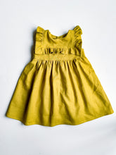 Load image into Gallery viewer, Mustard Flutter Bib Dress
